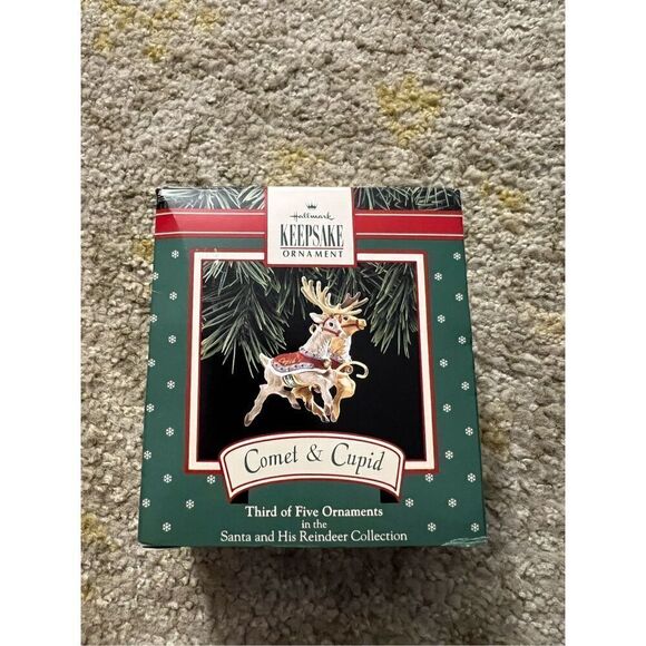 Hallmark Keepsake Comet & Cupid Reindeer Ornament 3rd Of 5 Ornament - Picture 1 of 7